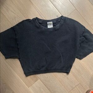 Offline Black Crop Top